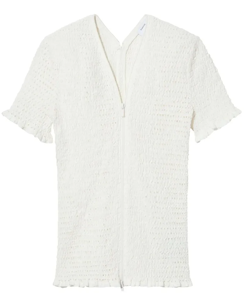 Proenza Schouler Gehäkelte Bluse - Weiß Weiß