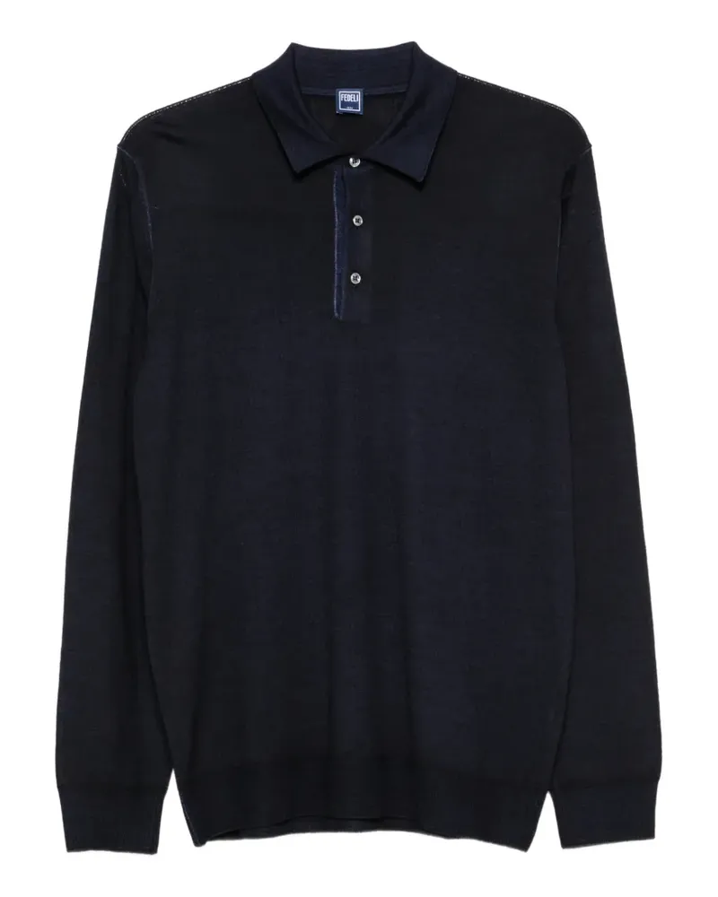 Fedeli Langärmeliger Pullover - Blau Blau
