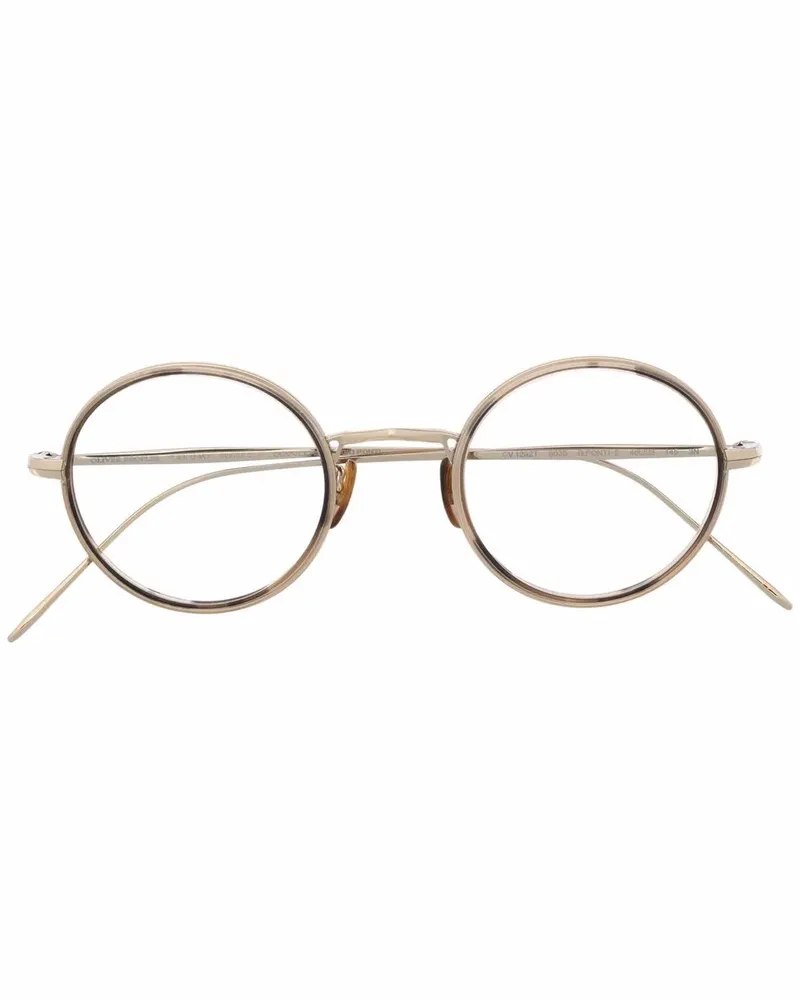Oliver Peoples Brille mit austauschbaren runden Gläsern - Gold Gold