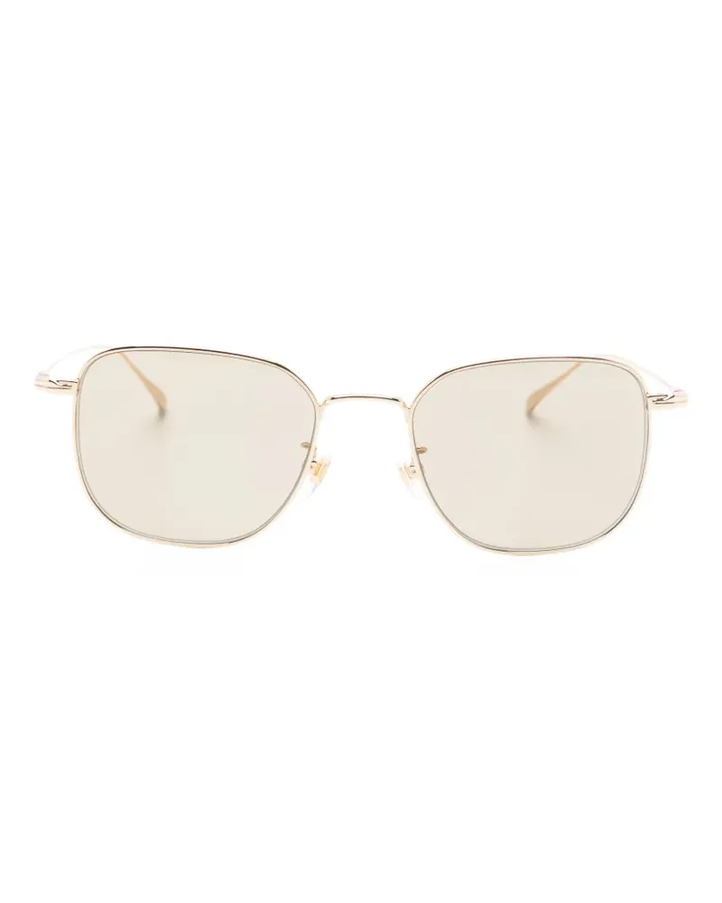 Montblanc Sonnenbrille mit eckigem Gestell - Gold Gold