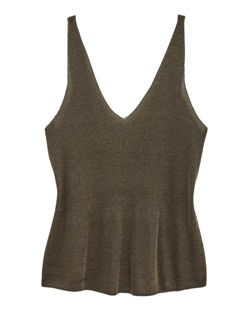 ba&sh Gestricktes Zuani Tanktop mit V-Ausschnitt - Grün Grün