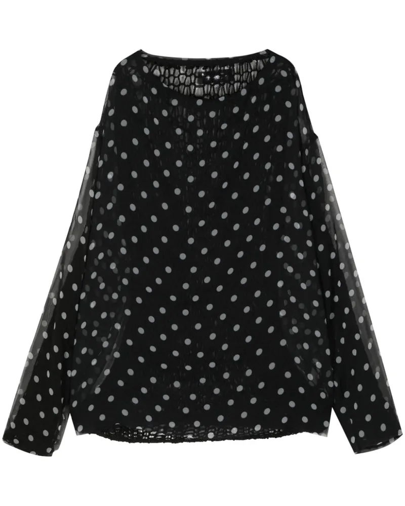 Undercover Gepunktete Bluse - Schwarz Schwarz