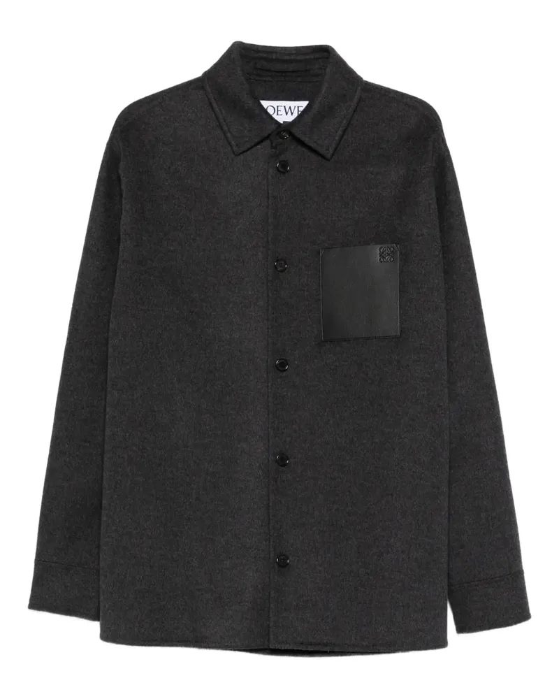 Loewe Hemdjacke mit Taschendetail - Grau Grau