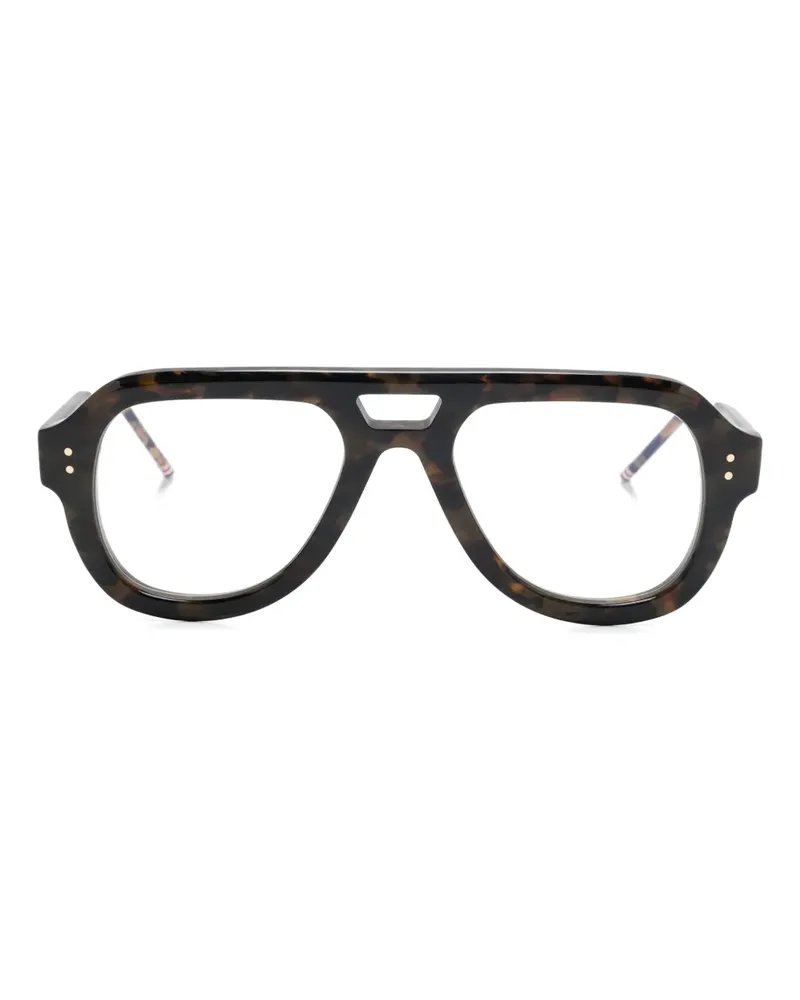 Thom Browne Klassische Pilotenbrille - Braun Braun