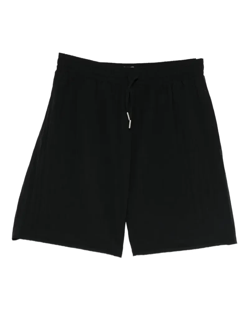 Arte Antwerp Strukturierte Shorts mit Kordelzug - Schwarz Schwarz
