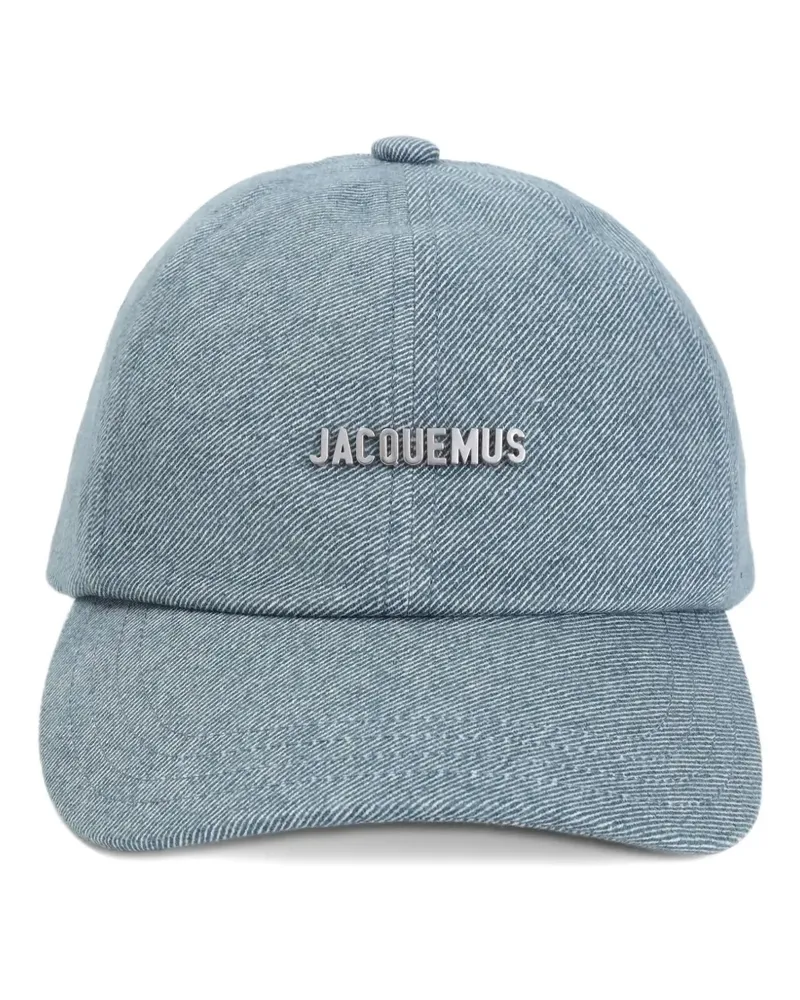 Jacquemus Gadjo logo-plaque denim cap - Blau Blau