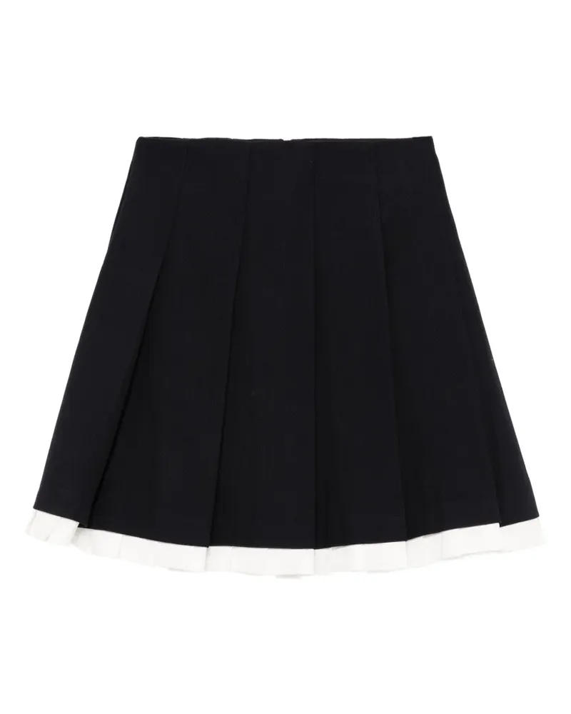 SHUSHU/TONG Wollrock mit Falten - Blau Blau