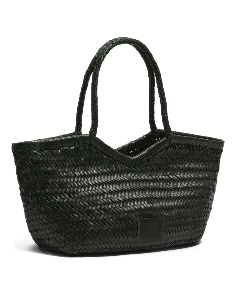 BIMBA Y LOLA Großer Tote Bag mit Flechtdetail - Grün Grün