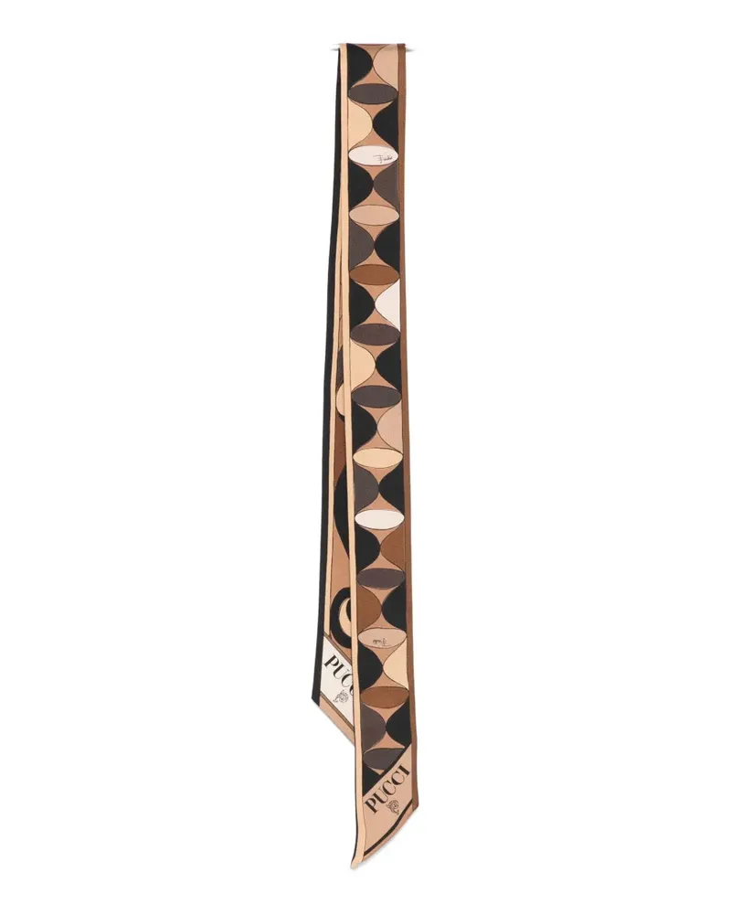 Emilio Pucci Manuba and Moirè-print silk scarf - Nude Nude