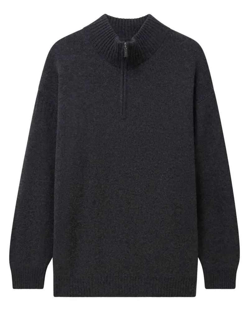 Pringle of Scotland Kaschmirpullover mit Reißverschluss - Grau Grau