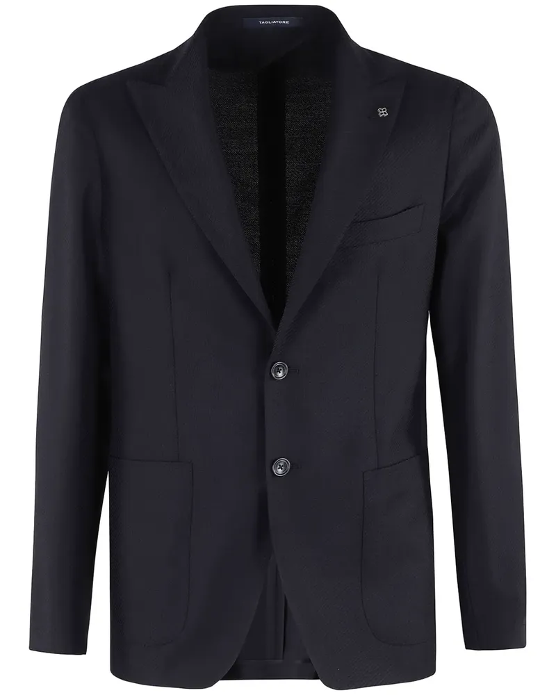 Tagliatore Sakko mit aufgesetzten Taschen - Blau Blau