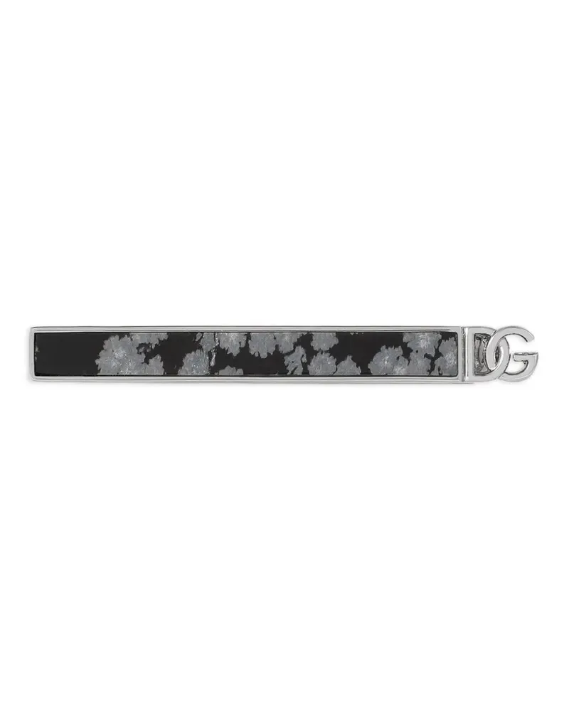 Dolce & Gabbana Krawattenklammer mit Logo - Silber Silber