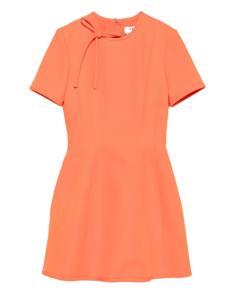 MSGM Kurzärmeliges Minikleid mit Krawatte - Orange Orange