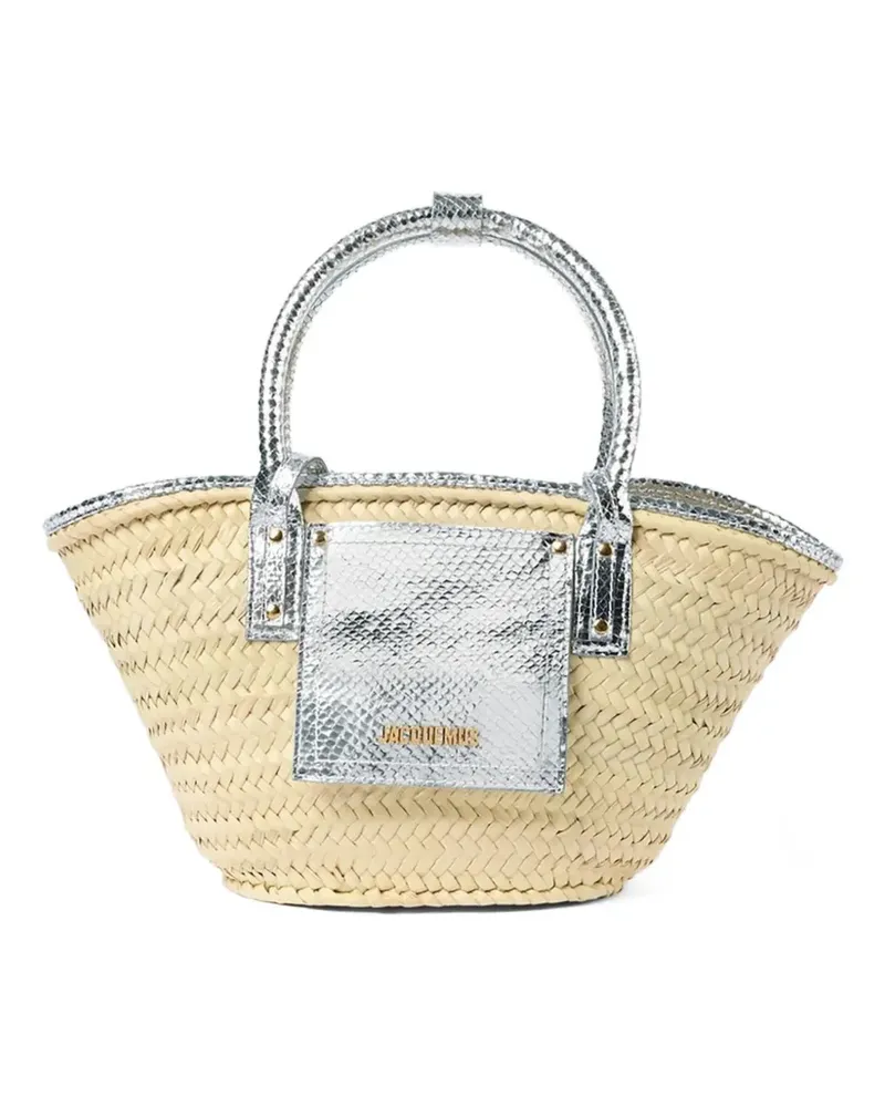 Jacquemus Le Petit Panier Soli woven tote bag - Nude Nude