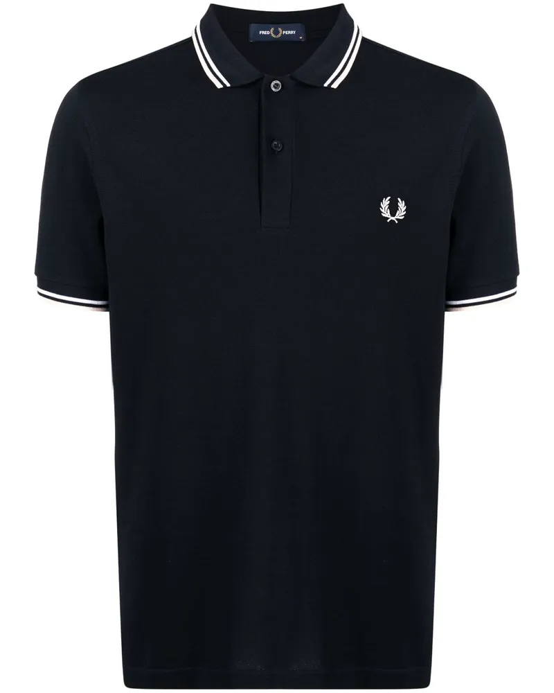 Fred Perry Poloshirt mit Logo-Stickerei - Blau Blau
