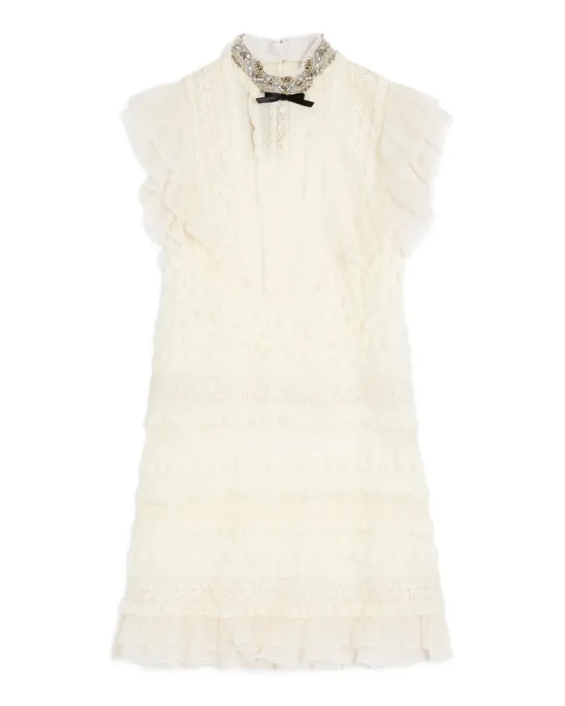 Valentino Garavani Besticktes Minikleid aus Denim - Weiß Weiß