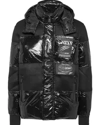 Philipp Plein Gefütterte Global Express Jacke Schwarz