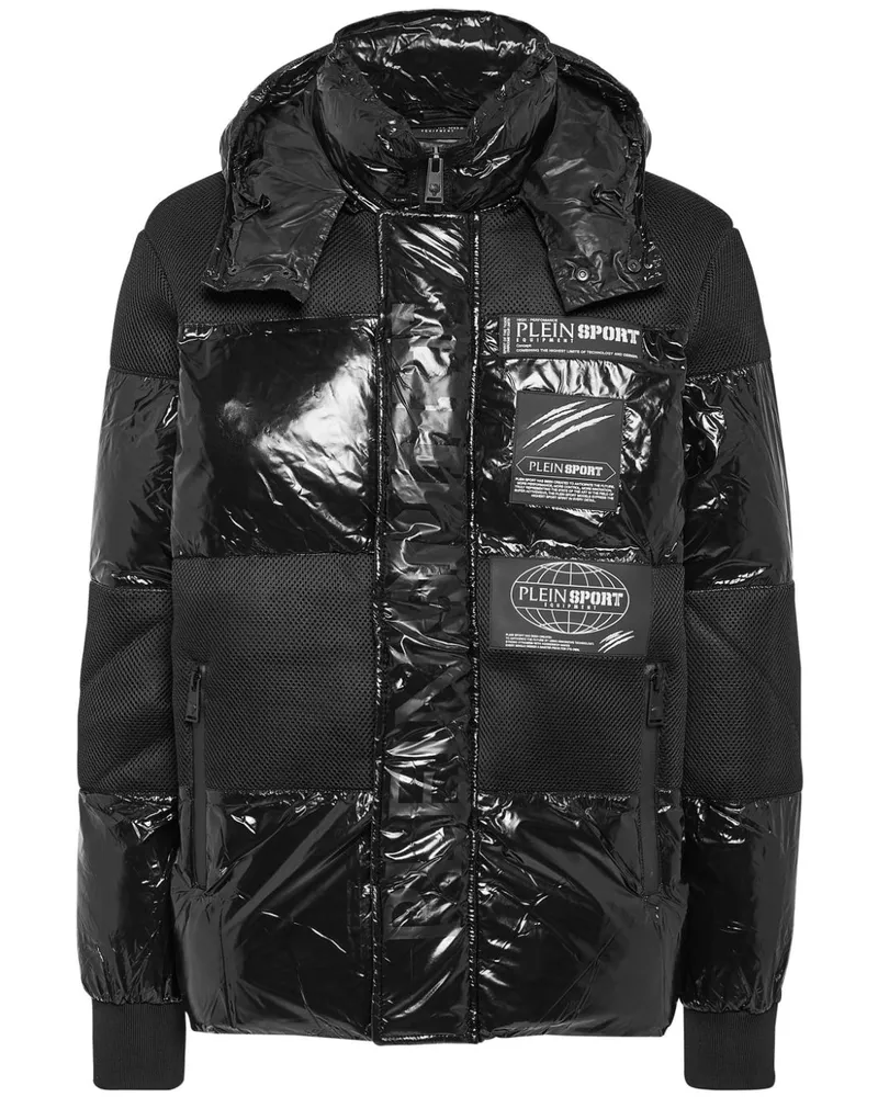 Philipp Plein Gefütterte Global Express Jacke - Schwarz Schwarz