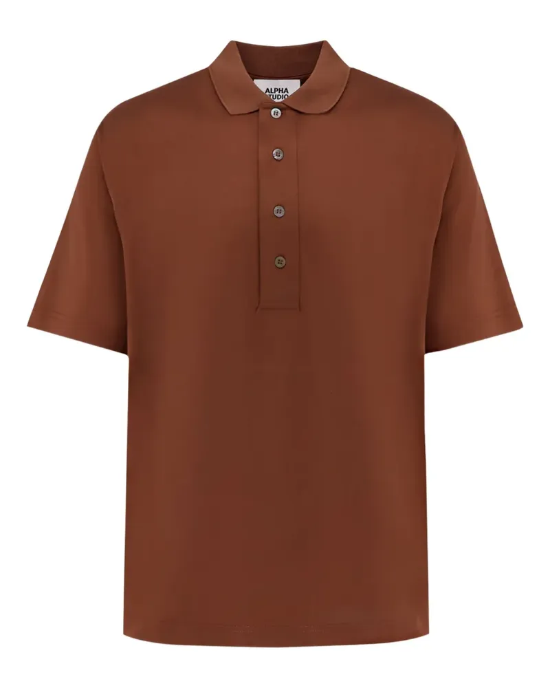 Alpha Studio Poloshirt mit kurzen Ärmeln - Braun Braun