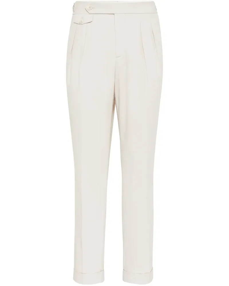 Brunello Cucinelli Plissierte Hose - Nude Nude