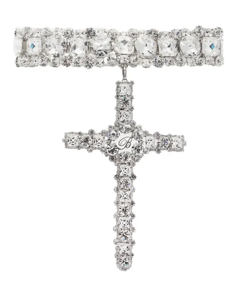 Blumarine cross choker - Silber Silber