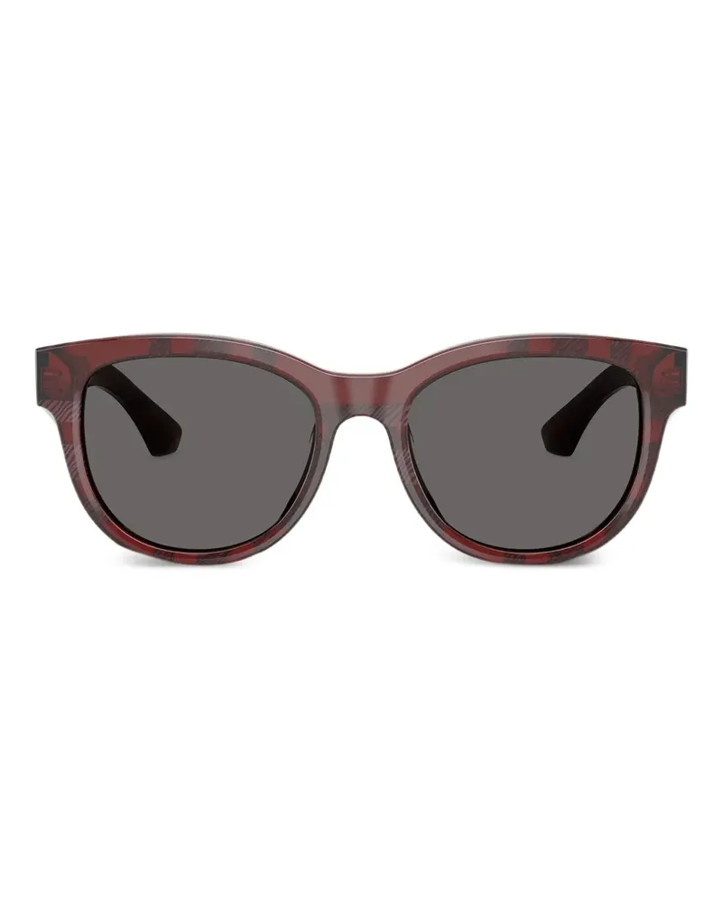 Burberry Karierte Sonnenbrille - Rot Rot