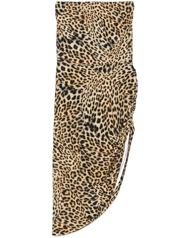 Norma Kamali Schulterfreies Minikleid mit Drapierung - Schwarz Schwarz