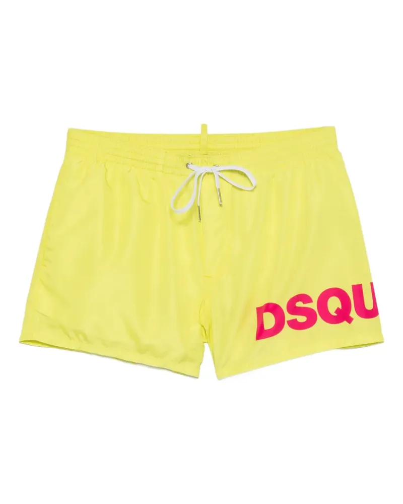 Dsquared2 logo-print swim shorts - Gelb Gelb