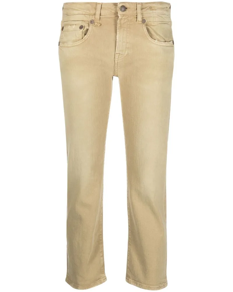 R13 Tief sitzende Cropped-Jeans - Nude Nude