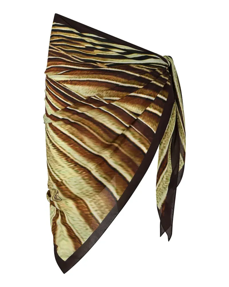 Roberto Cavalli Pareo mit Print - Braun Braun