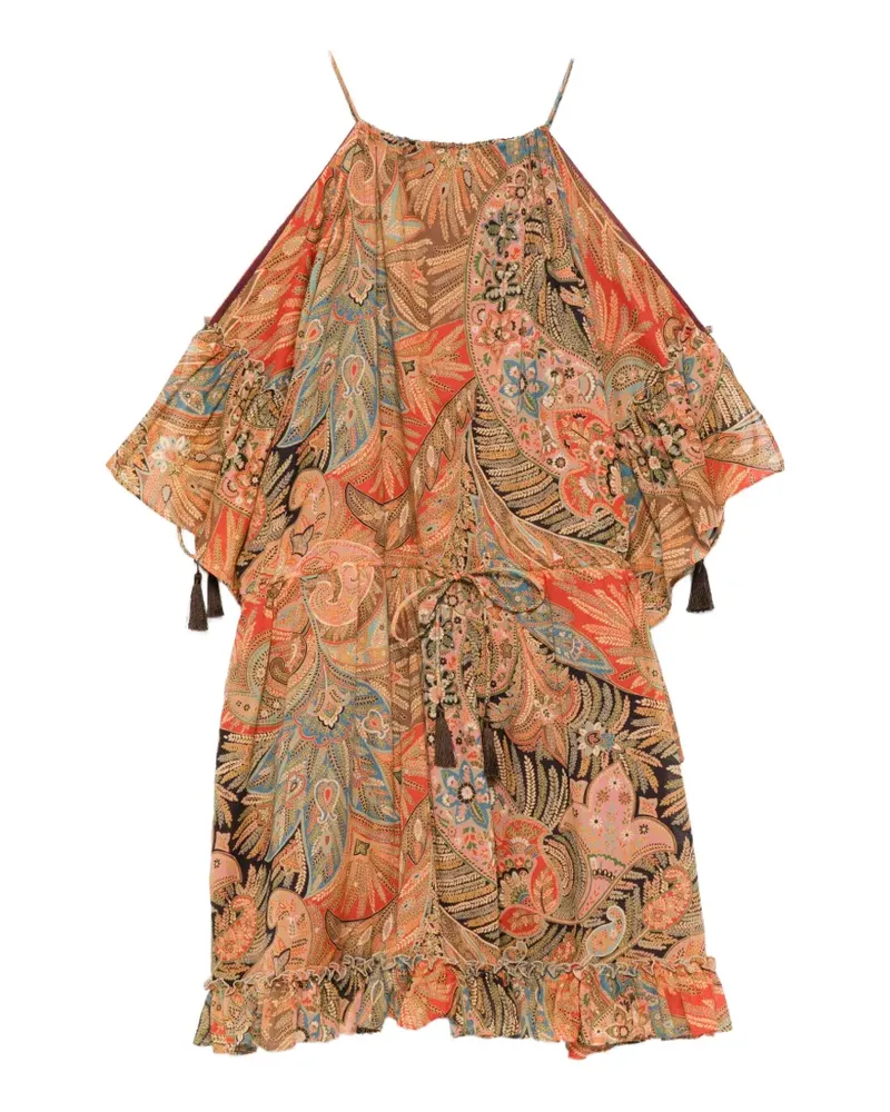 Etro paisley-pattern mini dress - Orange Orange