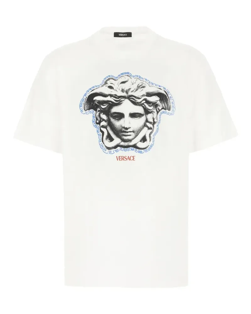 Versace T-Shirt mit Greca Medusa-Print - Weiß Weiß