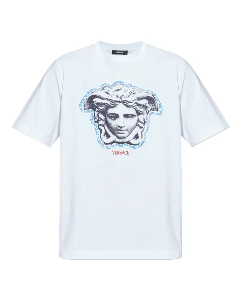 Versace T-Shirt mit Medusa-Print - Weiß Weiß