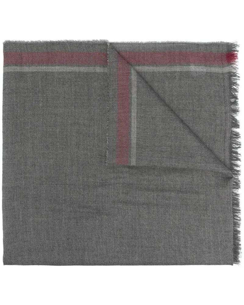 Brunello Cucinelli Schal mit ausgefransten Kanten - Grau Grau
