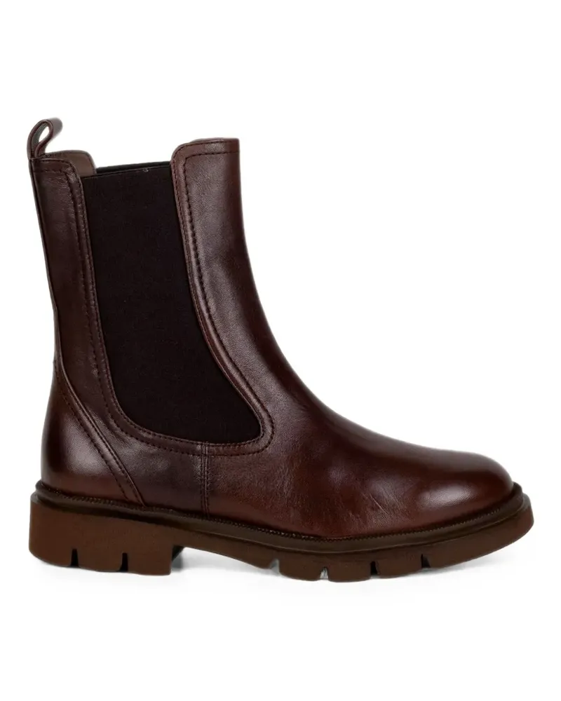 Status elasticated-panel leather Chelsea boots - Braun Braun