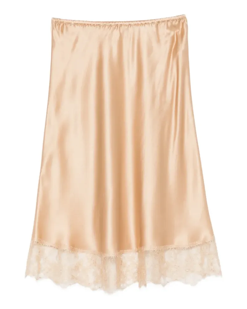 Carine Gilson Half Slip mit Spitzendetail - Braun Braun
