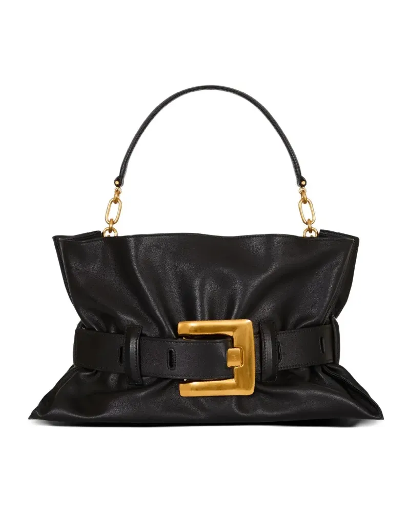 Balmain Mittelgroße Anthem Tote Bag - Schwarz Schwarz