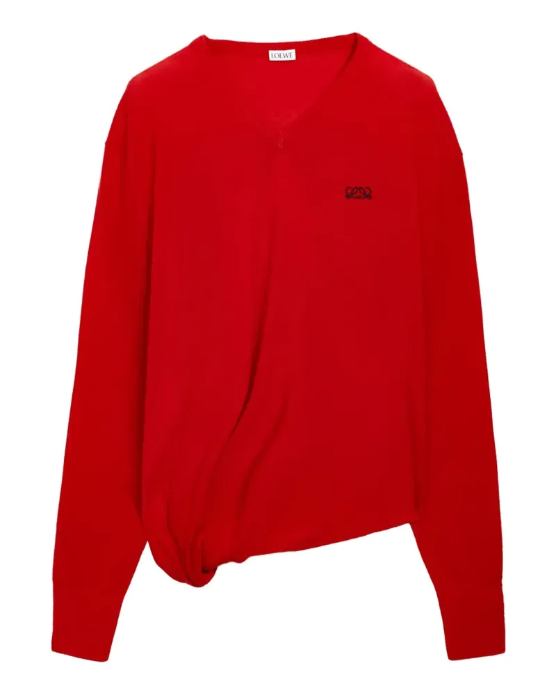 Loewe Pullover mit V-Ausschnitt - Rot Rot