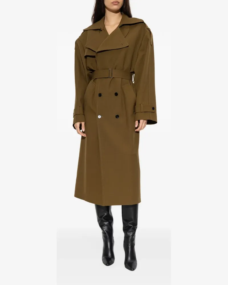 Balmain double-breasted belted coat - Braun Braun