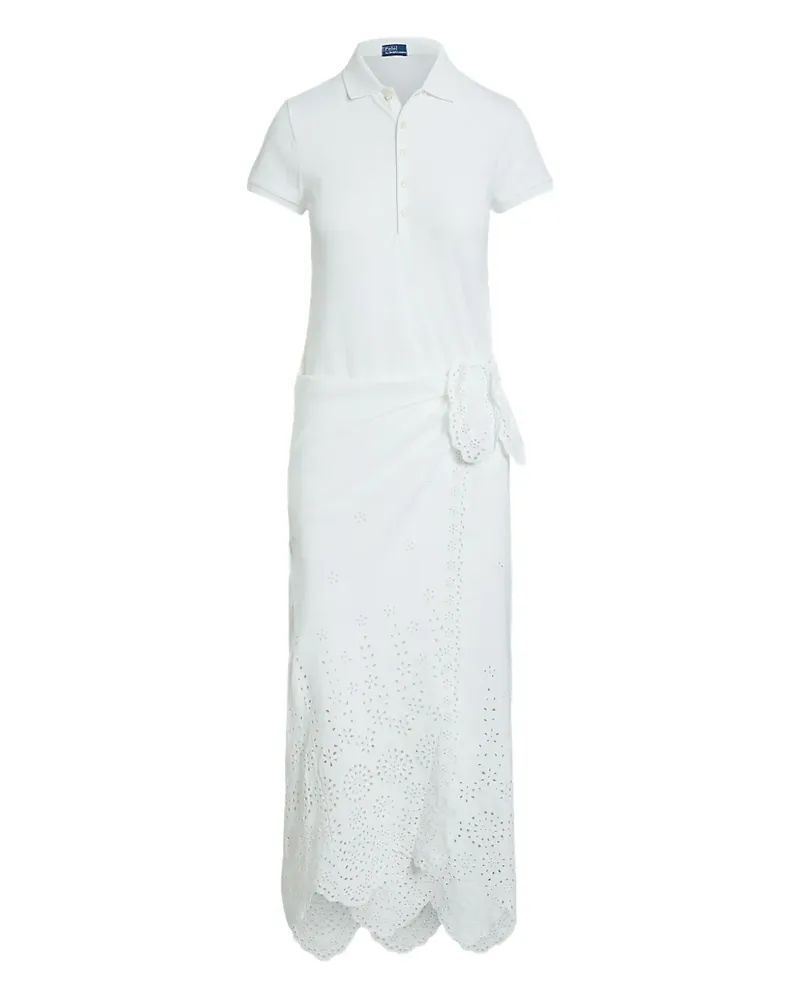 Ralph Lauren Maxikleid mit Poloshirt - Weiß Weiß