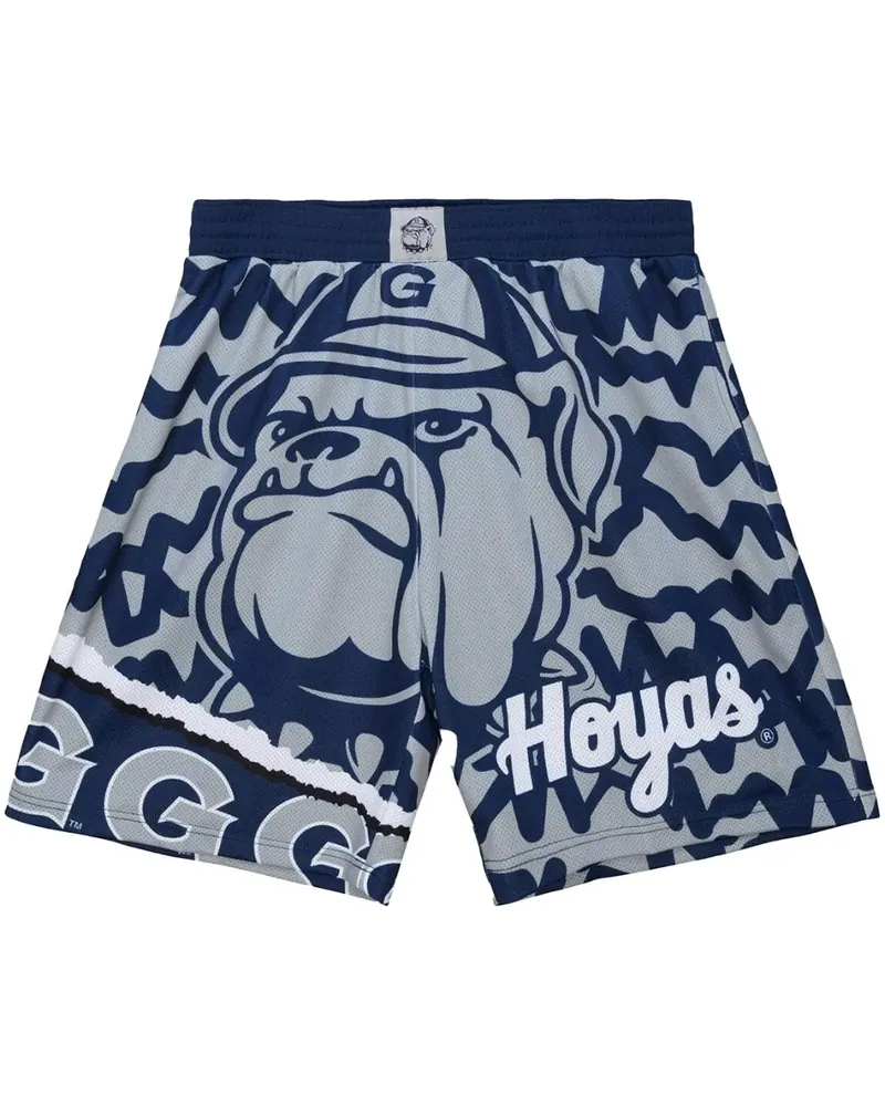 Mitchell & Ness NBA Georgetown Hoyas Jumbotron 2.0 Shorts - Blau Blau
