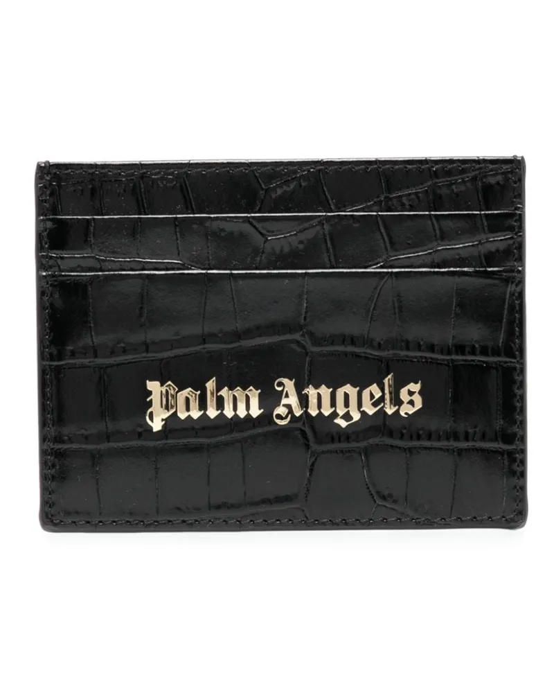 Palm Angels Kartenetui mit Kroko-Effekt - Schwarz Schwarz