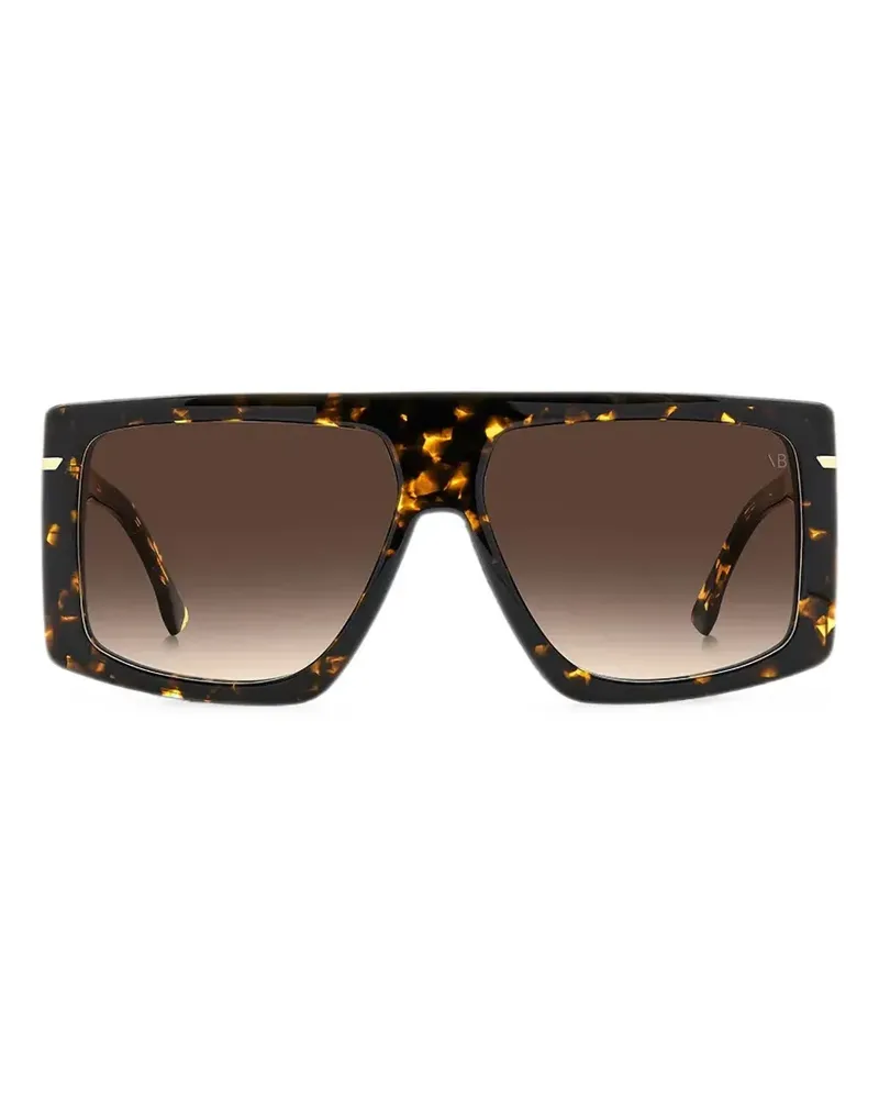 Victoria Beckham tortoiseshell-effect square-frame sunglasses - Braun Braun