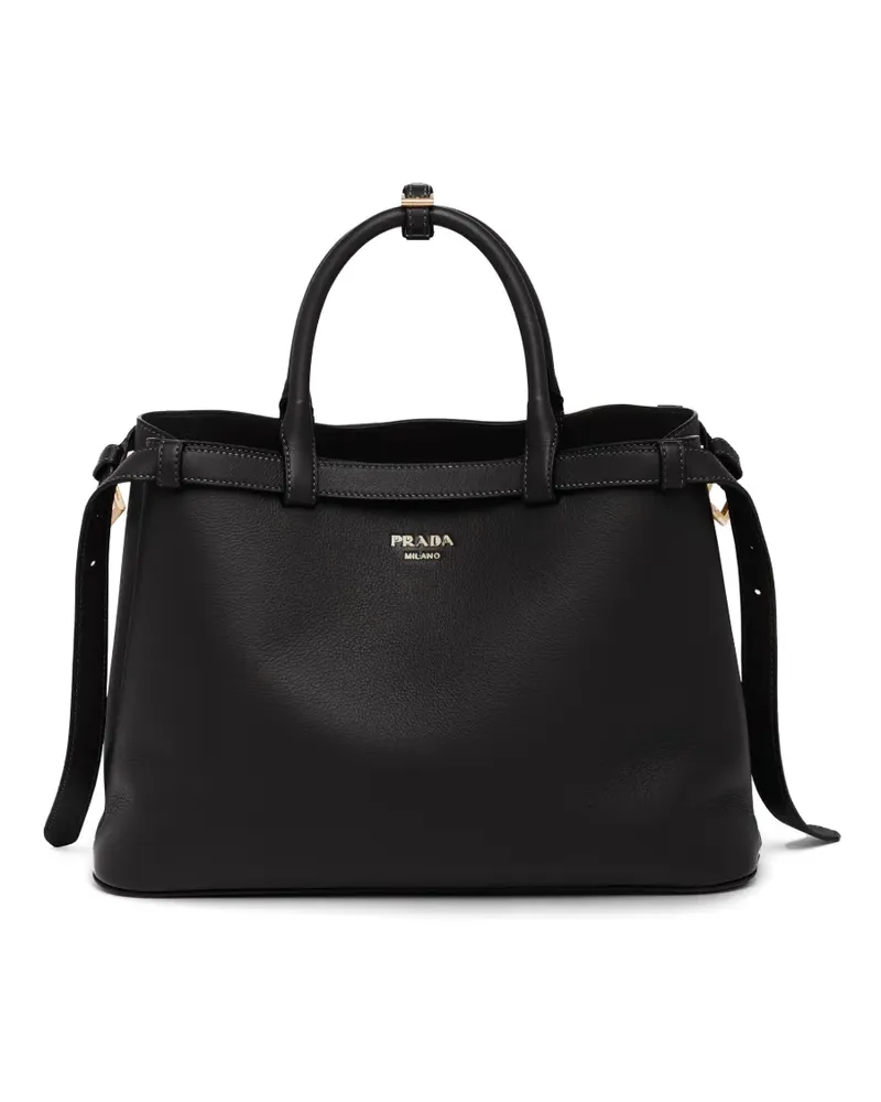 Prada Shopper mit Schnalle - Schwarz Schwarz
