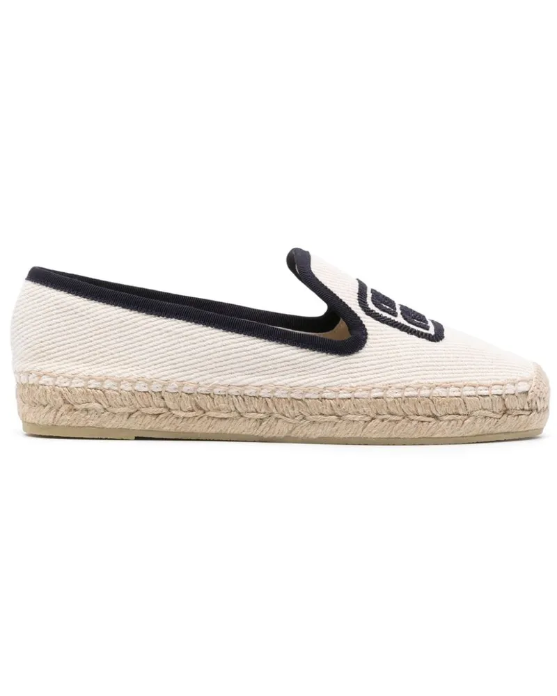 Miu Miu Espadrilles mit Logo-Stickerei - Nude Nude
