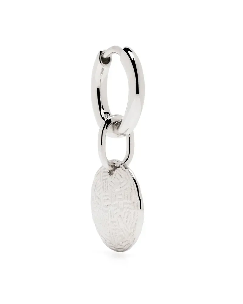 Maria Black Huggie Ohrring - Silber Silber