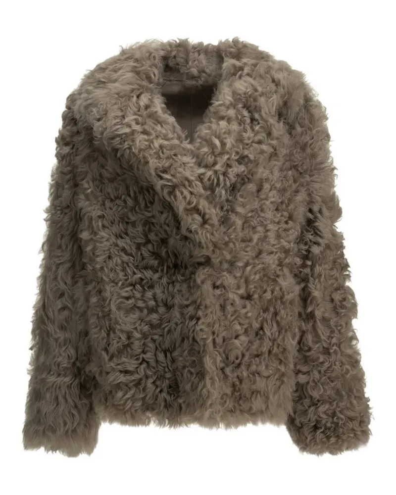 BLANCHA Shearling-Mantel - Nude Nude