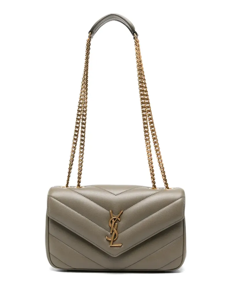 Saint Laurent Kleine Loulou Schultertasche mit Steppung - Grün Grün
