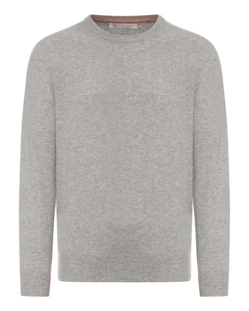 Brunello Cucinelli Kaschmirpullover mit rundem Ausschnitt - Grau Grau