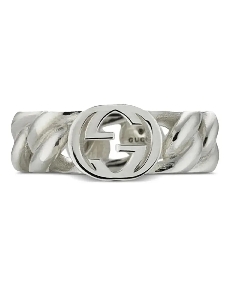 Gucci Interlocking G curb-chain ring - Silber Silber